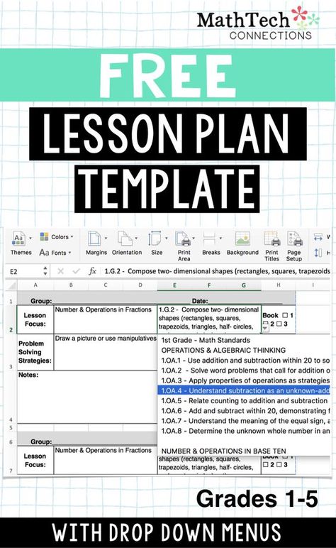 Lesson Plan Template I’ve typed up a one page small group – lesson plan template on excel. This is so convenient, because you can plan your entire week on one page and have a clear view of what you are going to teach. This lesson plan template is pretty neat because I’ve included drop-down menus to make lesson planning simple. Small Group Lesson Plan Template, January Reset, Health Classroom, Aesthetic Classroom, Orchestra Classroom, Guided Math Groups, Teaching Lessons Plans, Lesson Plan Template Free, Effective Classroom Management