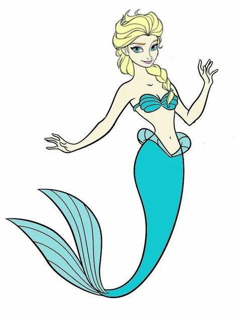 Elsa as a merimaid Elsa Mermaid, Frozen Mermaid, Popeye Cartoon, Blue Tail, Mermaid Coloring Pages, Disney Elsa, Mermaid Coloring, Mermaid Princess, Disney Frozen Elsa