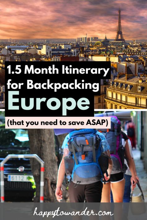 Backpacking Europe for 1.5 months? Here is a wonderful Europe backpacking itinerary for you to steal! If you need tips for backpacking Europe, this itinerary is a must read. Backpack Europe Route, Backpacking Europe Packing, Beginner Backpacking, Backpacking In Europe, Backpack Europe, Backpacking Through Europe, Europe Backpacking, Backpack Through Europe, Backpacking Europe Packing List