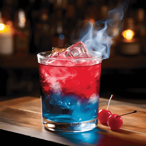 Ingredients: Vodka:1.5oz · Blue Curacao:0.5oz · Grenadine:0.5oz · Lemon Juice:1oz · Simple Syrup:0.5oz · Club Soda:2oz · Ice:As needed Patriotic Cocktails, Creamy Cocktails, Melon Liqueur, Italian Cocktails, Red White And Blue Stars, Ice Pick, Baileys Irish, Light Rum, Lime Soda