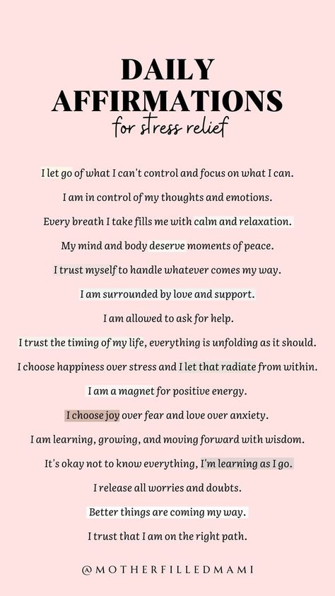 Here are some really good daily affirmations to repeat to yourself for those stressful moments. #dailyaffirmations #positivedailyaffirmations #stressrelief #affirmations #wordsofwisdom #dailyreminders #positiveselftalk Affirmation Words List, How To Recharge Yourself, Atomic Habits Quotes, Positive Daily Reminders, Selfcare Affirmations, Habits Quotes, Daily Affirmations For Women, Habit Quotes, James Clear