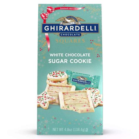 Cookie Squares, Ghirardelli Peppermint Bark, Ghirardelli Chocolate Squares, Holiday Sugar Cookies, White Chocolate Candy, Chocolate Sugar Cookies, Ghirardelli Chocolate, Chocolate Squares, Peppermint Bark