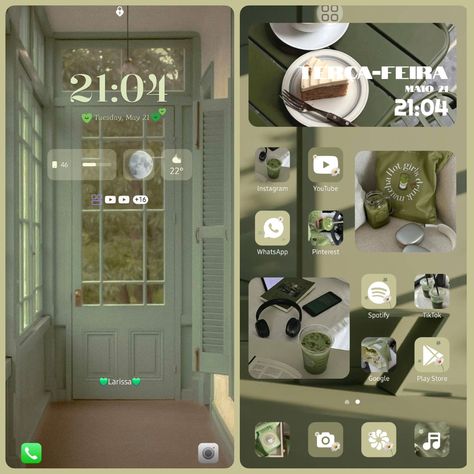 💚Green💚 notioninspiration Phone Theme Idea Android, Themes For Mobile Phone, Android Phone Theme, Samsung Customization, Samsung Homescreen Layout Ideas, Samsung Themes, Android App Icon, Vision Planner, Organize Phone Apps