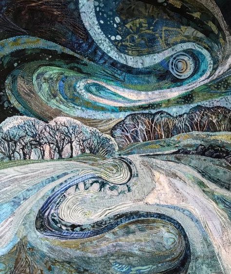 Ernst Kreidolf, Landscape Art Quilts, Landscape Quilt, Felt Pictures, Landscape Quilts, Fairytale Art, Art Textile, Stitching Art, Work It