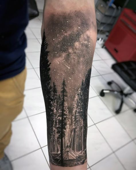 60 Cool Tree Tattoos For Men - Nature Inspired Ink Design Ideas Forest Tattoo Sleeve, Natur Tattoo Arm, Tree Sleeve Tattoo, Tree Sleeve, Tree Tattoo Men, Tattoo Ideas Males, Nature Tattoo Sleeve, M Tattoos, Forest Tattoos