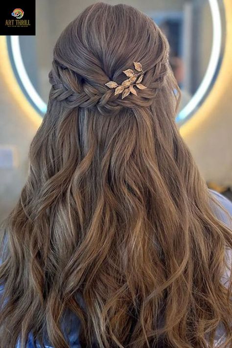 How To Do Curls, Grad Hairstyles, Braided Half Updo, Long Bridal Hair, Medium Length Curly Hair, Half Up Half Down Hair Prom, Prom Hair Down, 2024 Prom, Open Hairstyles