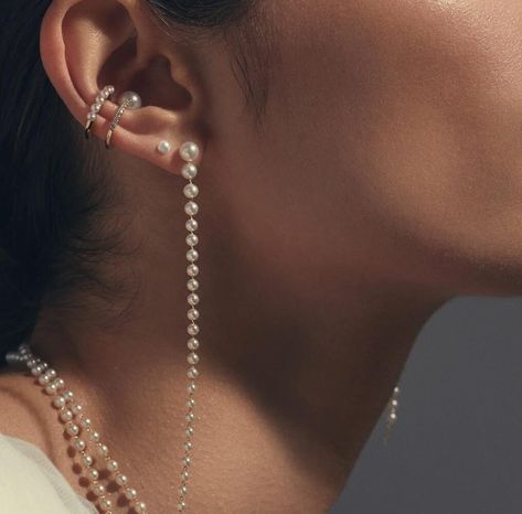 London's Coolest Concept Stores – Luxury London Cascading Pearl Earrings, Pearl Ear Cuff, Reflecting Light, Gold Ear Cuff, Long Drop Earrings, Pearl Leather, Beauty Collection, Pearl Chain, Chain Earrings