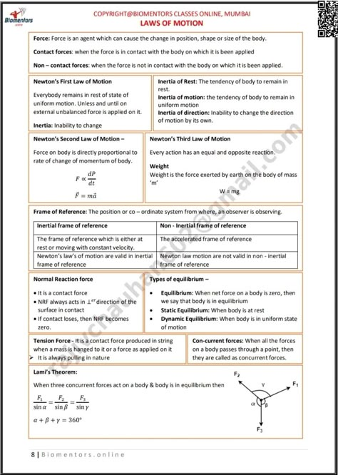 Laws Of Motion Formula Sheet, Newtons Laws Of Motion Notes, Laws Of Motion Notes, Jee Study, Study Physics, Motion Physics, Physics Laws, Physics Theories, Physics Mechanics