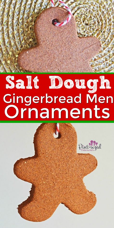 Gingerbread Salt Dough, Gingerbread Men Ornaments, Men Ornaments, Gingerbread Man Crafts, Salt Dough Christmas Ornaments, Gingerbread Christmas Tree, Gingerbread Diy, Easy Christmas Ornaments, Gingerbread Crafts