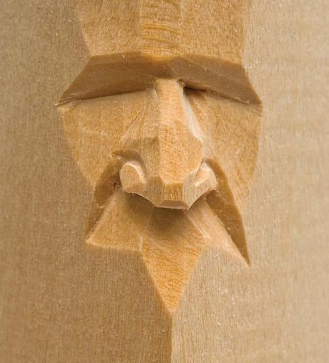 Tre Kunst, Wood Carving Faces, Dremel Carving, Santa Carving, Simple Wood Carving, Wood Carving For Beginners, Wooden Carving, Face Carving, Wood Spirit