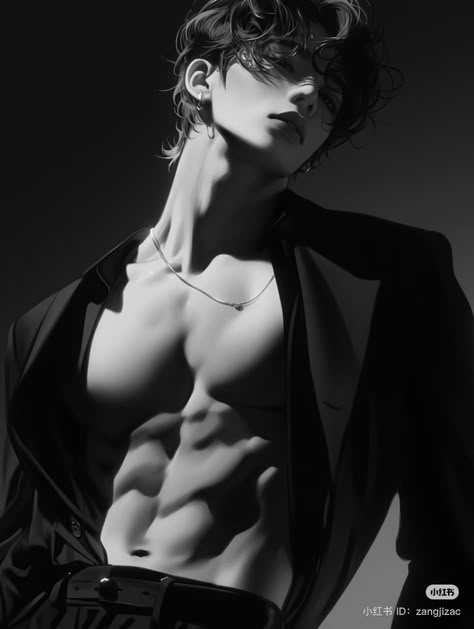 Black Hair Men Aesthetic, Anime Hot Guy, Hot Male Character Art, Hot Anime Guy Art, Hot Anime Men, Hot Anime Boys, Hot Anime Guy, Arte Zombie, Snk Cosplay