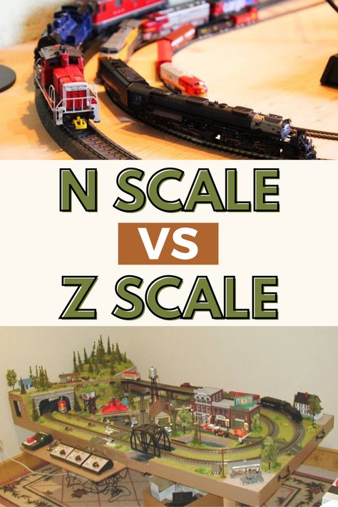 Which small scale model train should you start with? Read on to find out which one is right for you! Z Scale Model Train Layouts, N Scale Model Train Layouts, Z Scale Trains, Train Table Layout, Architecture Model Scale 1:200, N Scale Buildings, Model Trains Ho Scale, N Scale Train Layout, Model Train Layouts Oo Gauge