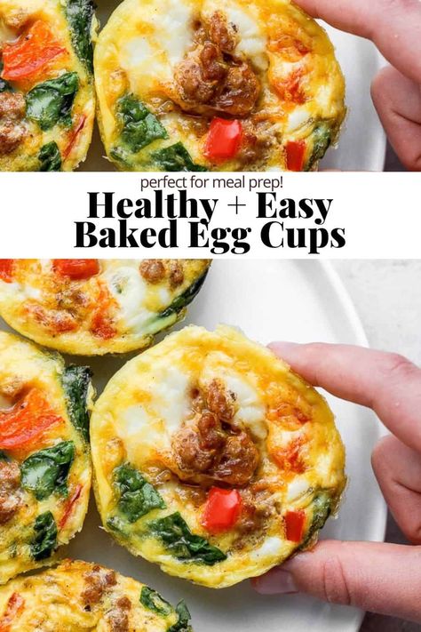 Baked Egg Cups - Our Baked Egg Cups recipe is perfect for meal-prep and are so easy to make for a healthy breakfast option all week long! #bakedeggcups #bakedeggcupsmuffintins #bakedeggcupsrecipe #bakedeggcupshealthy #bakedeggcupswithspinach Fodmap Recipes Dinner, Wooden Skillet, Baked Egg Cups, Low Fodmap Recipes Dinner, Egg Cups Recipe, Fodmap Meal Plan, Fodmap Friendly Recipes, Low Fodmap Diet Recipes, Easy Whole 30 Recipes