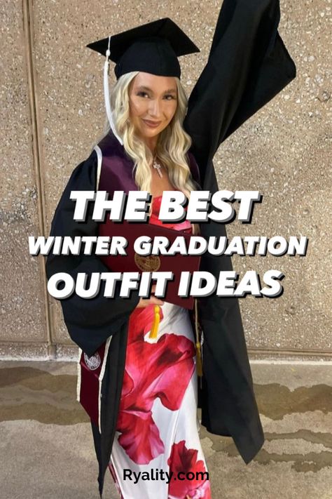 If you’re graduating in the winter, you might be looking for the cutest winter graduation outfits. These are some of the best winter graduation outfits 2023 to help you look gorgeous for graduation! Fall Graduation Dresses, Winter Graduation Dresses College, Graduation Dress Winter College, Cold Weather Graduation Outfit, Graduation Outfit Ideas Cold Weather, Autumn Graduation Outfit, Black Graduation Dress College Winter, What To Wear For Graduation Pictures, Graduation Outfit Ideas Graduate School