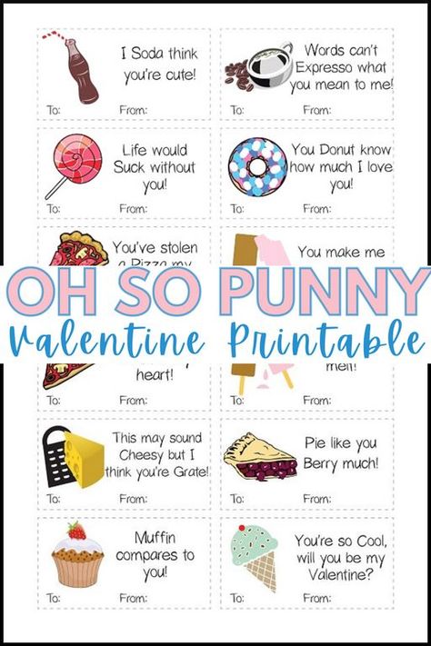 Cookie Valentines, Punny Valentines For Kids, Valentines Puns For Kids, Punny Valentines Day Cards, Valentines Day Puns For Kids, Cheesy Valentines Puns, Valentines Candy Puns, Valentine Food Puns, Valentine’s Day Puns