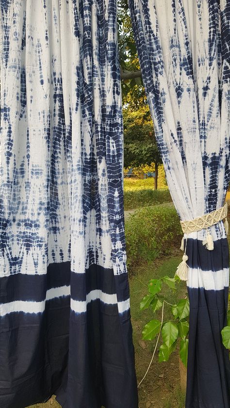 Dip Dye Curtains, Tie Dye Curtains, Blue And White Curtains, Beach Curtains, Hippie Curtains, Dye Curtains, Rideaux Boho, Ombre Curtains, Curtains Sheer