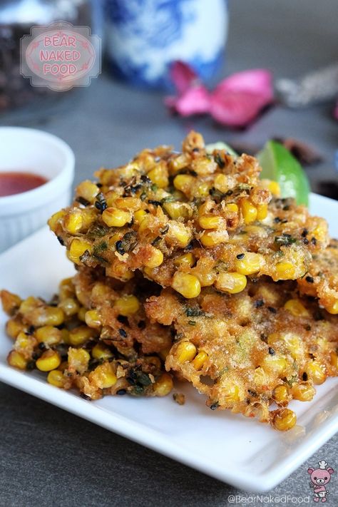 Because these crunchy corn fritters are so light, crispy and ADDICTIVE, you might easily finish a few at one go even before they hit the dining table. The best part is, you could easily make the corn batter ahead of time and fry time straight from the fridge whenever you want. Leftover batter keeps well in the fridge for up to 2 days. Essen, Corn Fritters Recipe, Crunchy Corn, Tempura Batter, Potato Patties, Fritters Recipe, Crispy Pork Belly, Corn Fritters, Garlic Butter Sauce