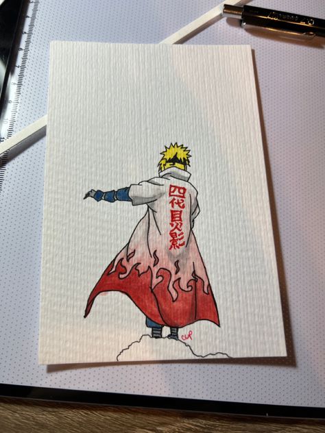 Minato Sketch Easy, Minato Painting, Anime Watercolour Painting, Naruto Easy Painting, Anime Watercolor Art Easy, Naruto Watercolor Painting, Naruto Canvas Painting Easy, Naruto Painting Easy, Minato Drawing