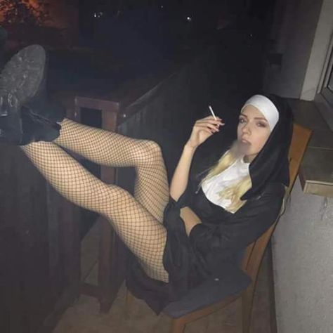 A Woman, Stockings, Halloween