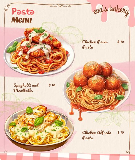 Pasta Dishes Chicken, Creamy Chicken Alfredo Pasta, Chicken Parm Pasta, Parm Pasta, Bloxburg Halloween, Creamy Chicken Alfredo, Pasta Menu, Juicy Meatballs, Homemade Recipe Books