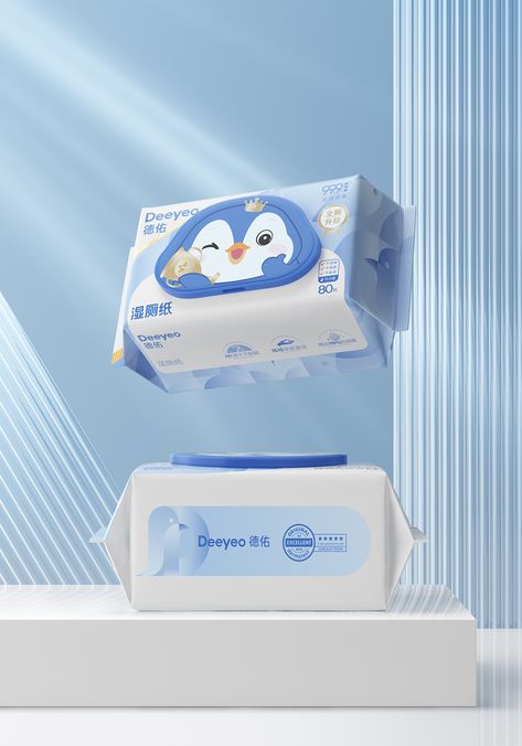 Deyou x Guge: Wet Wipes with a Waddle of Charm! – Packaging Of The World Wet Wipes Packaging Design, Wipes Packaging Design, Wipes Photography, Tissue Packaging Design, Baby Diapers Design, Wipes Packaging, Tissue Packaging, Wet Wipes, Wet Wipes Design