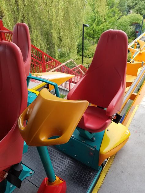 Roller Coaster seat Roller Coaster Seat, Rollercoaster Seats, Canadas Wonderland Aesthetic, Canada's Wonderland, Wonderland Aesthetic, Canadas Wonderland, Roller Coasters, Secret Rooms, Theme Parks