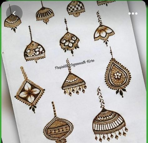 Jumka Mehndi Designs, Jhumka Henna Design, Jumka Mehendi Design, Simple Mehndi Designs For Practice, Jumka Mehandi Designs, Mehendi Basic Design, Mehndi Designs For Practice, Hathi Design In Mehndi, Jhumka Mehndi Design