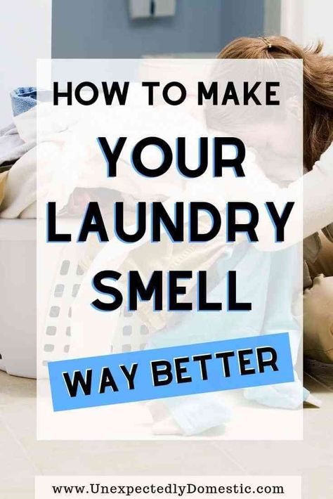 This totally works! How to make your laundry smell really good! All the secret ways to make your clothes smell amazing naturally, and for longer. Get those fresh smelling clothes you've always wanted! Here's your stinky laundry solution. Easy cleaning hacks and laundry tips and tricks that are perfect for beginners, or anyone who wants to know how to get their smelly towels (and washing machines) to smell like fabric softener and essential oils, not mildew. #cleaninghacks #cleaningtips #laundry Laundry Tips And Tricks, Smelly Clothes, Smelly Towels, Laundry Booster, Clean Your Washing Machine, Laundry Solutions, House Smell Good, Laundry Tips, Easy Cleaning Hacks