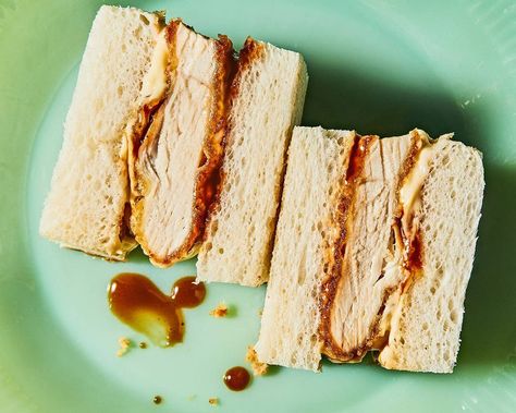 Chicken Katsu Sandwich Recipe | Saveur Mayo Chicken Sandwich, Chicken Katsu Sandwich, Katsu Sandwich, Katsu Sando, Saveur Recipes, Chicken Pillow, Japanese Sandwich, Mayo Chicken, Kewpie Mayo