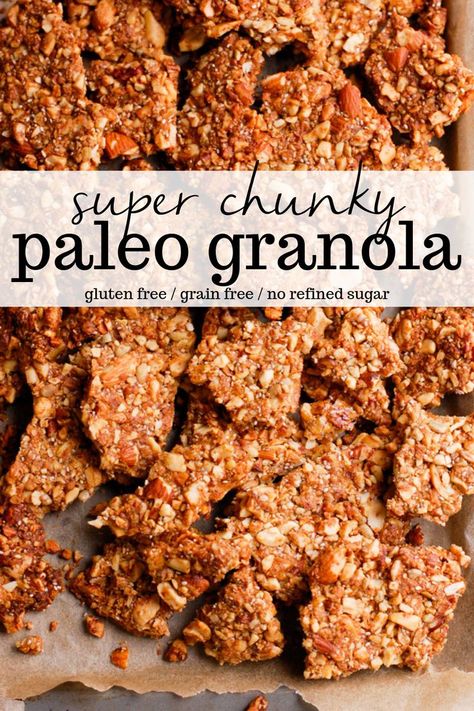 Aip Lifestyle, Paleo Granola Recipe, Low Carb Granola, Yogurt Toppings, Paleo Granola, Life Challenge, Healthy Nuts, Gluten Free Granola, Granola Healthy