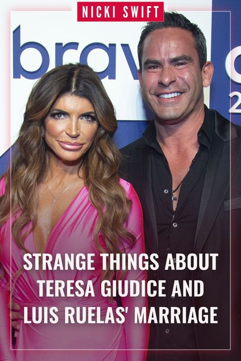 From secret meetings and saboteurs to pizza disputes and pajamas, here's a look at 14 of the strangest things about Teresa Giudice and Luis Ruelas' marriage. #RealHousewives #RealityTV #TeresaGiudice Teresa Guidice, Secret Meeting, Teresa Giudice, Strange Things, Real Housewives, Reality Tv, Swift, Look At, Pajamas