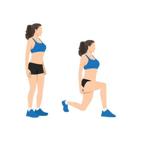 Simple Exercises At Home, Lunges Workout, Leg Lifts Workout, Lying Leg Lifts, Walking Lunges, Lunge Workout, Hip Pain Relief, Exercises At Home, Easy At Home Workouts