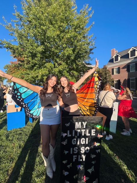 butterfly big little reveal Big Lil Gifts, Big Little Quotes, Big Little Basket, Tri Delt, Sorority Paddles, Big Lil, Sorority Events, Tri Sigma, Bid Day Themes