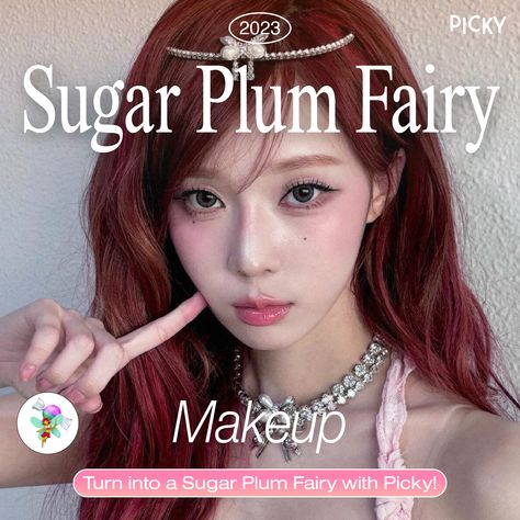 Want to transform into a sugar plum fairy with Picky? Here are some recommendations for the most beautiful K-beauty products for you! 🧚‍♀️✨ True Beauty Makeup, Sugar Plum Fairy Makeup, K Pop Makeup, Plum Makeup, J Makeup, Pop Makeup, Doll Eye Makeup, Makeup Shades, Makeup Accesories