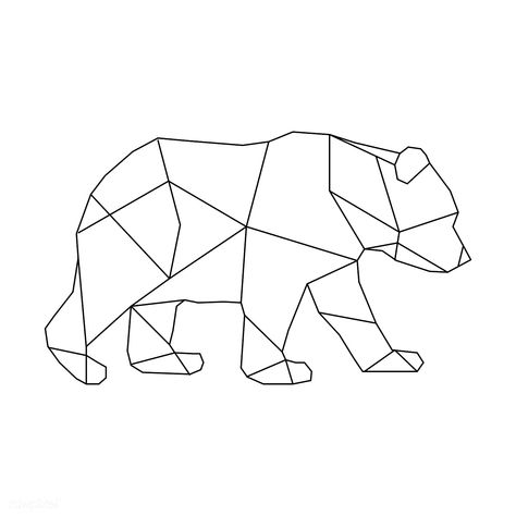 One Line Bear Tattoo, Bear Outline Drawing, Bear Line Drawing, Bear Line Art, Grizzly Bear Drawing, Geometric Bear Tattoo, Bear Vector Illustration, Bear Outline, Canada Tattoo