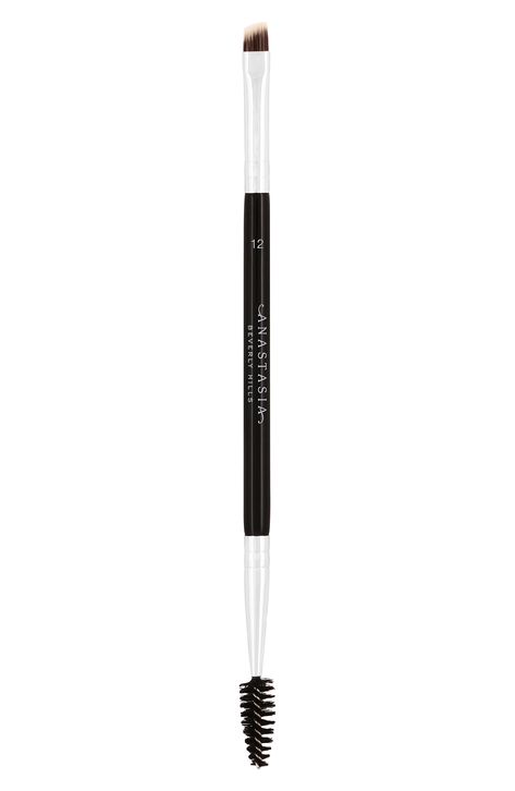 Anastasia Beverly Hills #12 Large Synthetic Duo Brow Brush, Size One Size - No Color Eyebrow Brush, Angled Brush, Brow Tutorial, Makeup Brushes Guide, Makeup Brush Organization, Light Moisturizer, Best Makeup Brushes, Brow Brush, Brow Pomade