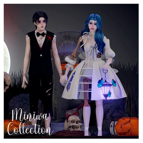 Sims 4 Corpse Bride Cc, Corpse Bride Sims 4 Cc, Sims 4 Corpse Bride, Sims 4 Skeleton Cc, Medieval Apocalypse, Corpse Bride Dress, Coraline Costume, Cc Accessories, Clothes Cc