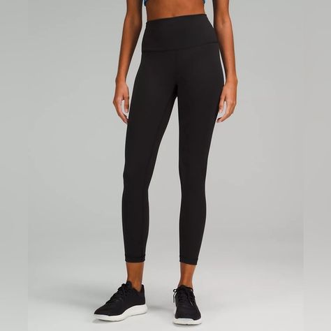 Wunder Train High-Rise Tight 25” Black Lululemon Leggings, Wunder Train, Lululemon Align Leggings, Lululemon Align Pant, High Rise Pants, High Rise Leggings, Lululemon Leggings, Lululemon Women, Train Hard