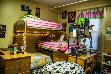 triple dorm Triple Occupancy Dorm, Triple Dorm Room Ideas, Living With Friends, Triple Dorm, Anderson University, Residence Hall, Student Housing, Dorm Room Inspiration, Student House