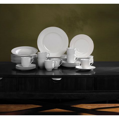 Mikasa Italian Countryside 40 Piece Dinnerware Set, Service For 8 & Reviews | Wayfair Mikasa French Countryside, Mikasa Italian Countryside, Mikasa Dinnerware, White Dinnerware Set, China Dinnerware Sets, Bone China Dinnerware, Ceramic Dinnerware Set, Stoneware Dinnerware Sets, Italian Architecture