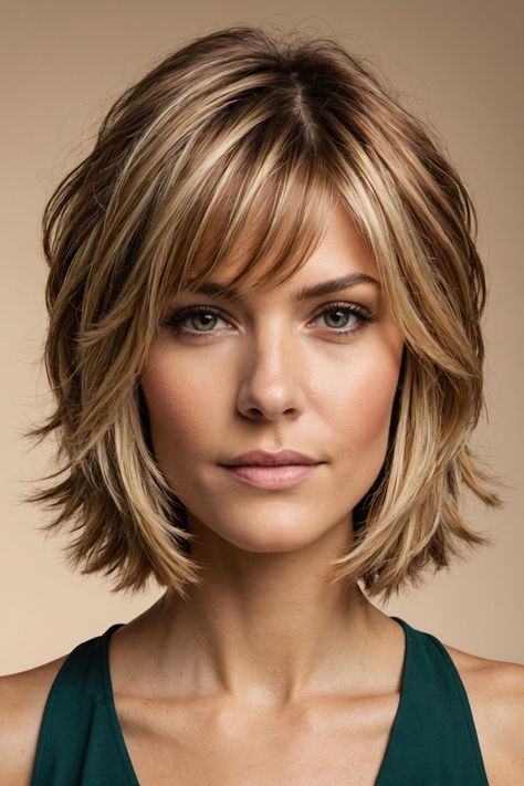 20 Medium Shag Hairstyles – Trend Is Style Shaggy Layered Haircuts Medium Fine Hair, Short Hair Ideas With Layers, Shoulder Length Haircut With Layers Bangs, Medium Straight Haircuts For Women, Thinning Hair Cuts For Women Medium, Med Length Shag Haircuts, Over 50 Haircuts For Women, Low Maintenance Haircut With Bangs, Trendy New Haircuts For Women