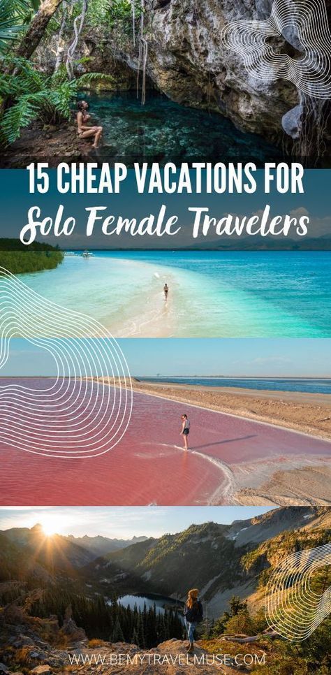 Best Vacations For Single Women, Best Places To Travel On A Budget, Best Places For Solo Female Travel, Cheap Solo Female Travel, Solo Adventure Ideas, Solo Travel Destinations United States, Traveling On A Budget, Best Solo Trips For Women In The Us, Must Visit Places In The World