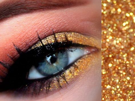 GOLD RUSH Professional Grade Gold Cosmetic Glitter. Use for - Etsy France Angled Brush, Gold Cosmetic, Glittery Eyeshadow, Eyeliner Lips, Eyebrow Serum, Makeup Artist Tips, Loose Pigments, Cosmetic Glitter, Eye Primer