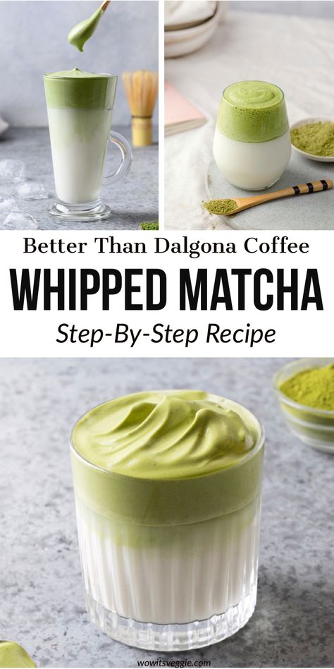 Whipped Matcha, Matcha Drink Recipes, Matcha Green Tea Recipes, Matcha Latte Recipe, Tea Drink Recipes, Green Tea Recipes, Matcha Drink, Matcha Recipe, Healthy Coffee