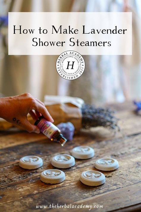 Natural Self Care Products, Epsom Salt Shower Steamers, Hygge Diy Projects, Diy Eucalyptus Shower Steamers, Dried Lavender Recipes, Self Care Diy Gifts, Diy Natural Gifts, Diy Self Care Ideas, Diy Self Care Products