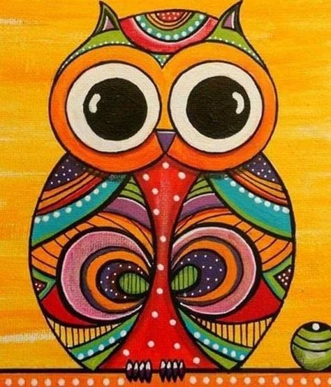 Cute Owl Painting, Owl Painting Acrylic, Mandala Owl, Owl Paintings, Art Mini Toile, Funny Art Prints, Owl Wall Decor, Boho Art Drawings, Afrikaanse Kunst