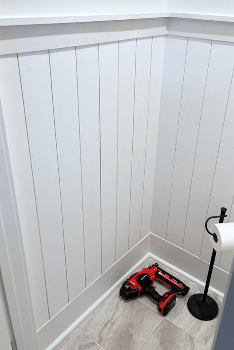 Pickled Shiplap Wall, Small Shiplap Wall, How To Install Vertical Shiplap, Horizontal Shiplap Half Wall, Vertical Shiplap Entryway, Vertical Shiplap Wainscoting, Half Shiplap Wall, Cheap Shiplap Wall, Vertical Shiplap Bathroom