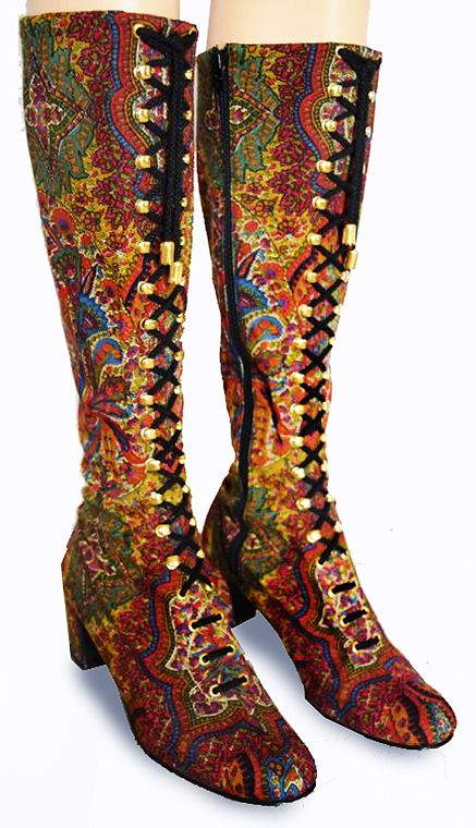 1960 Gogo Boots, Medieval Revival 60s, 1960s Medieval Revival, 70s Medieval Revival, 60s Medieval Revival, 60s Medieval, 70s Medieval, Medieval Revival, Hippie Boots