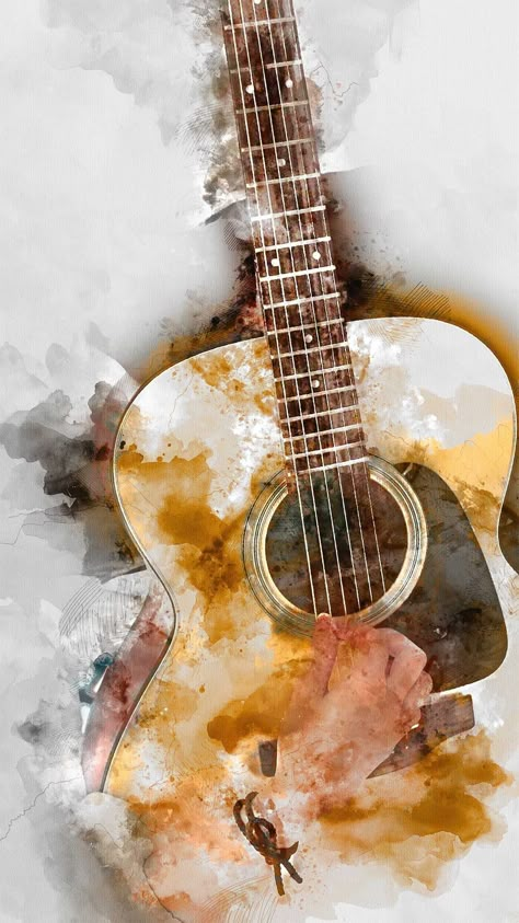 Quitar Drawings, Music Abstract Painting, Guitar Wallpaper Art, Abstract Guitar Painting, Guitar Paintings, Wallpaper Guitar, Guitar Art Painting, Painting Guitar, Music Art Painting