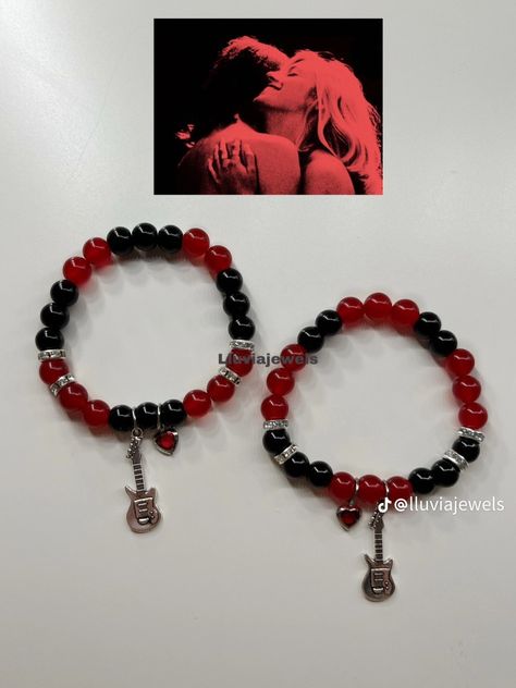 Matching Couples Bracelets, Music Inspired Jewelry, Pulseras Kandi, French Exit, Diy Kandi Bracelets, Matching Couple Bracelets, Couples Bracelets, Homemade Bracelets, Tv Girl